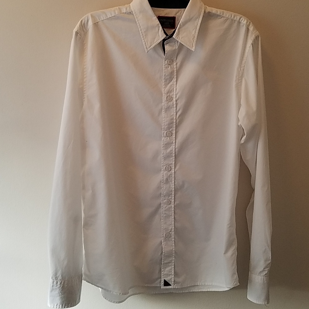 Untuckit White Button Down Shirt Large Slim Fit